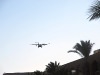 Самолет заходит на посадку в аэропорт Эйлат, Израиль