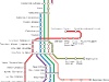 Карта-схема железнодорожных линий Израиля