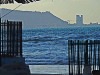Вид на Хайфский порт с пляжа Кирьят-Ям, Средиземное море, Хайфа
