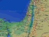 Политико-географическое положение Израиля по Пятикнижью определяется как вся территория между полноводной рекой Иордан и Средиземным морем
