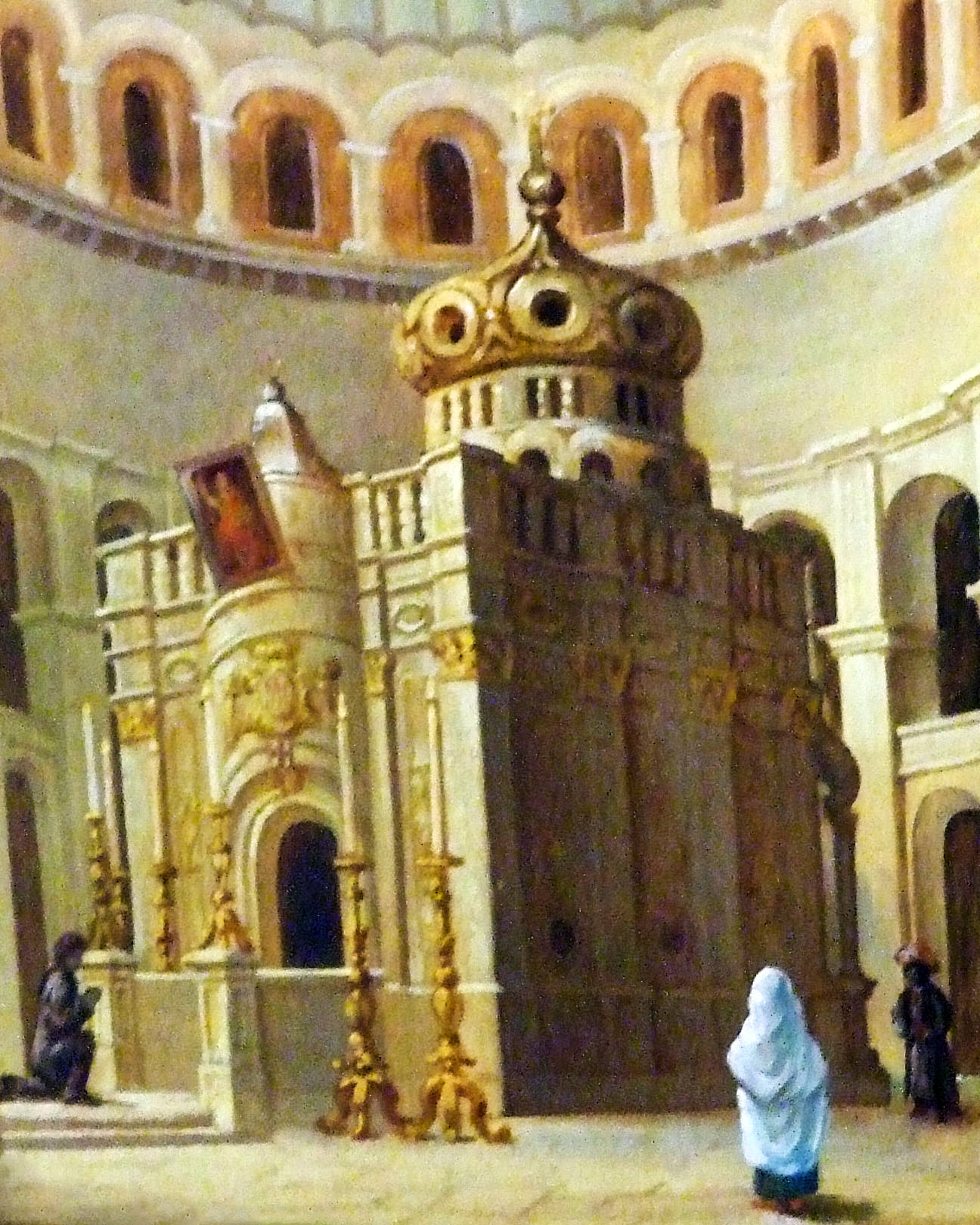 Кувуклия в Храме Гроба Господня в 18 веке