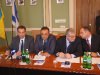 Замминистра иностранных дел Украины, посол Геннадий Надоленко, посол Реувен Дин Эль и Алекс Миллер 